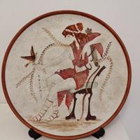 Vaso/anfora+Piatto handmade Greece