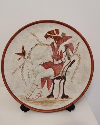 Vaso/anfora+Piatto handmade Greece
