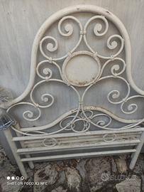 Testata letto singolo ferri battuto 