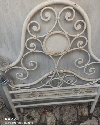 Testata letto singolo ferri battuto 