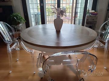 Tavolo rotondo shabby marca Dialma Brown 130 cm 