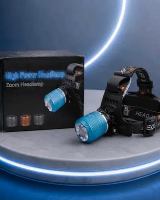 DSG PRIME Torcia Frontale LED Zoom Ricaricabile