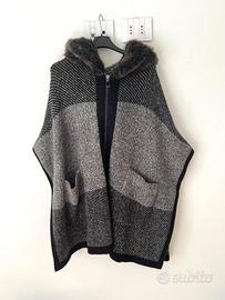 Mantella caban Zara Knit grigio