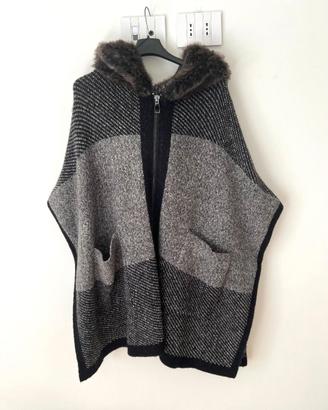 Mantella caban Zara Knit grigio