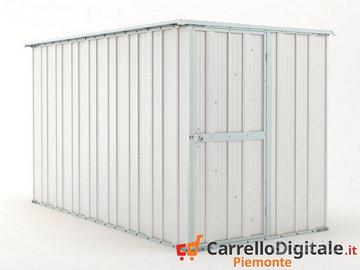 deposito attrezzi giardino 175x307cm 5,4mq bianco