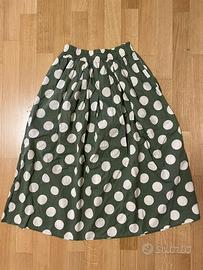 Gonna a pois con elastico in vita