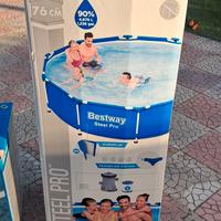 Piscina fuori terra bestway steel pro