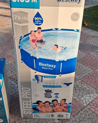 Piscina fuori terra bestway steel pro