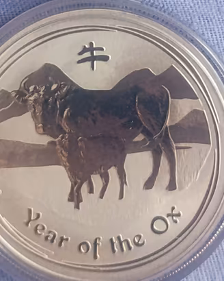 oncia argento Australia Lunar 2009