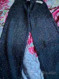 jeans ragazza/ donna nero con brillantini