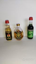 Mignon boccette liquore brandy e varie