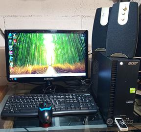 Pc fisso acer aspire xc - 705 postazione completa.
