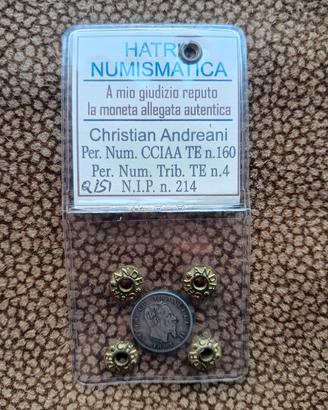 Argento Moneta 1800 Periziata Regno d'Italia 