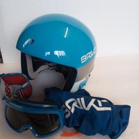 Casco sci Briko "Vulcano 6.8" + occhiali+ bag