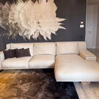 Divano Ditre con sceslong color sabbia