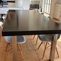 Tavolo acciaio e legno