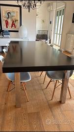 Tavolo acciaio e legno