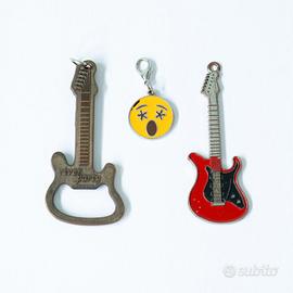 Portachiavi Chitarra Elettrica e Emoji - Gadget