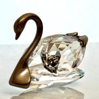 Swarovski Cigno in Cristallo con dettagli in Rodio