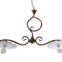 Lampadario Bilanciere in ceramica sarda pavoncelle