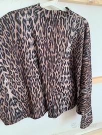 Felpa Zara M donna leopardata Animalier