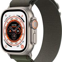 Apple Watch Ultra con Alpine loop verde