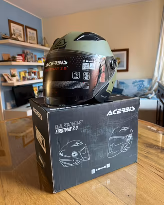 Casco Moto Acerbis Jet Firstway Verde