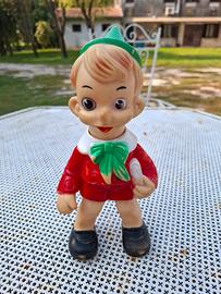 Pinocchio pupazzo vintage in gomma