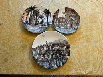 3 Piatti dipinti a Mano di Giovanna Oreglia