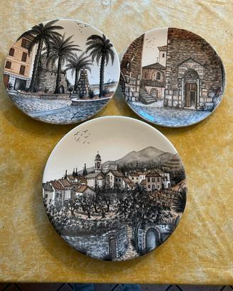 3 Piatti dipinti a Mano di Giovanna Oreglia