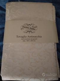 Tovaglia jacquard antimacchia crema