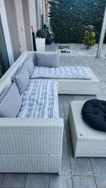 Divano angolare da giardino