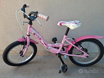 Bicicletta bambina 16 pollici con rotelle