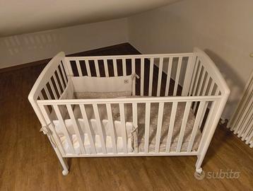 Letto - culla Cuoricini + coperta e paracolpi