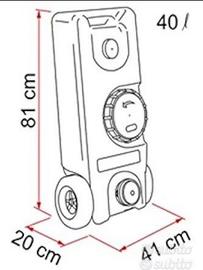 Serbatoio con ruote per acque grigie campeggio