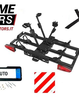 Portabici da gancio traino VSV X3 full led 3 bici 
