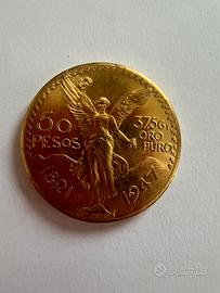 Moneta riproduzione 50 pesos oro