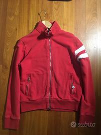 Felpa moncler zip rossa uomo L vintage