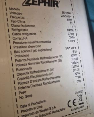 Condizionatore monosplit ZEPHIR ZEN9000