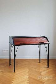 Scrittoio Ligne Roset mogano laccato e acciaio