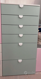 IKEA SMÅSTAD / PLATSA Cassettiera Bianco/Verde Chi