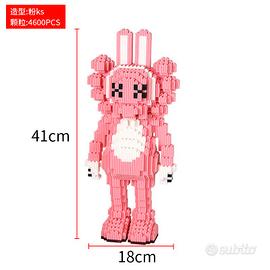 LS8650 Puzzle 3d Simil lego BearBrick PinkRabbit