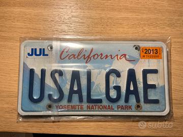 Targhe originali USA California & New York