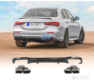 DIFFUSORE MERCEDES W213 4P LOOK AMG E63 + TERMINAL