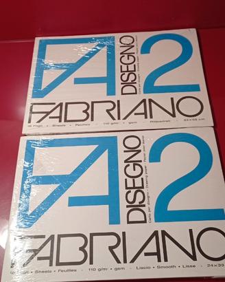 Fogli disegno Fabriano F2 Riquadrati/Lisci