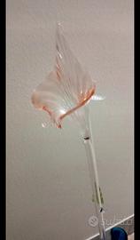 vaso e fiori in vetrro