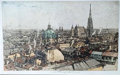 Luigi Kasimir- Veduta Di Vienna Con