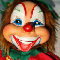 bambola pagliaccio vintage anni 60 rushton