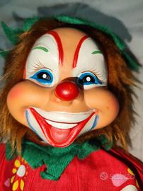 bambola pagliaccio vintage anni 60 rushton