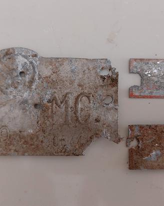 3 vecchie targhette/bolli per carri agricoli